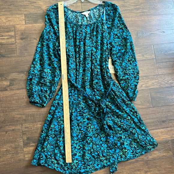 Terra & Sky Women's Plus Size Floral Print Shirred Mini Dress 0X (14W) - Picture 8 of 13